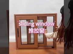 Phòng tắm nhà cửa siêu trượt nhôm cửa sổ màu nâu kính nhôm cửa sổ