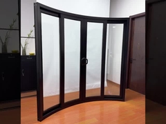 Đen Modern Home nhôm cửa trượt kính Hệ thống bảo mật Slimline cửa trượt sân thượng